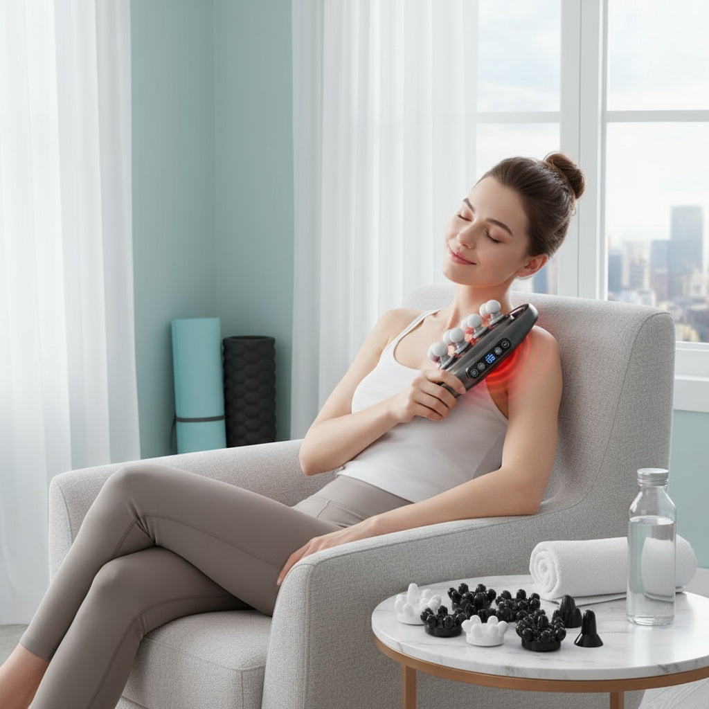 16-Head Deep Tissue Massage Gun for Muscle Recovery”