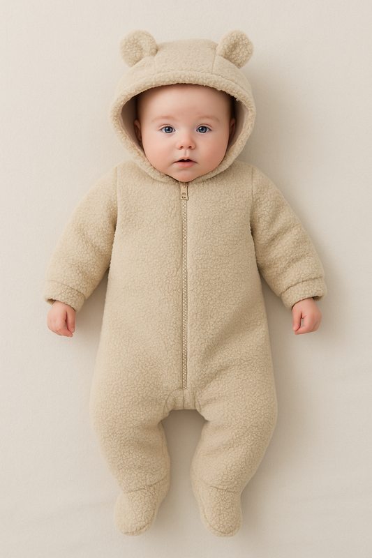 Winter Warm Hoodied Baby Rompers